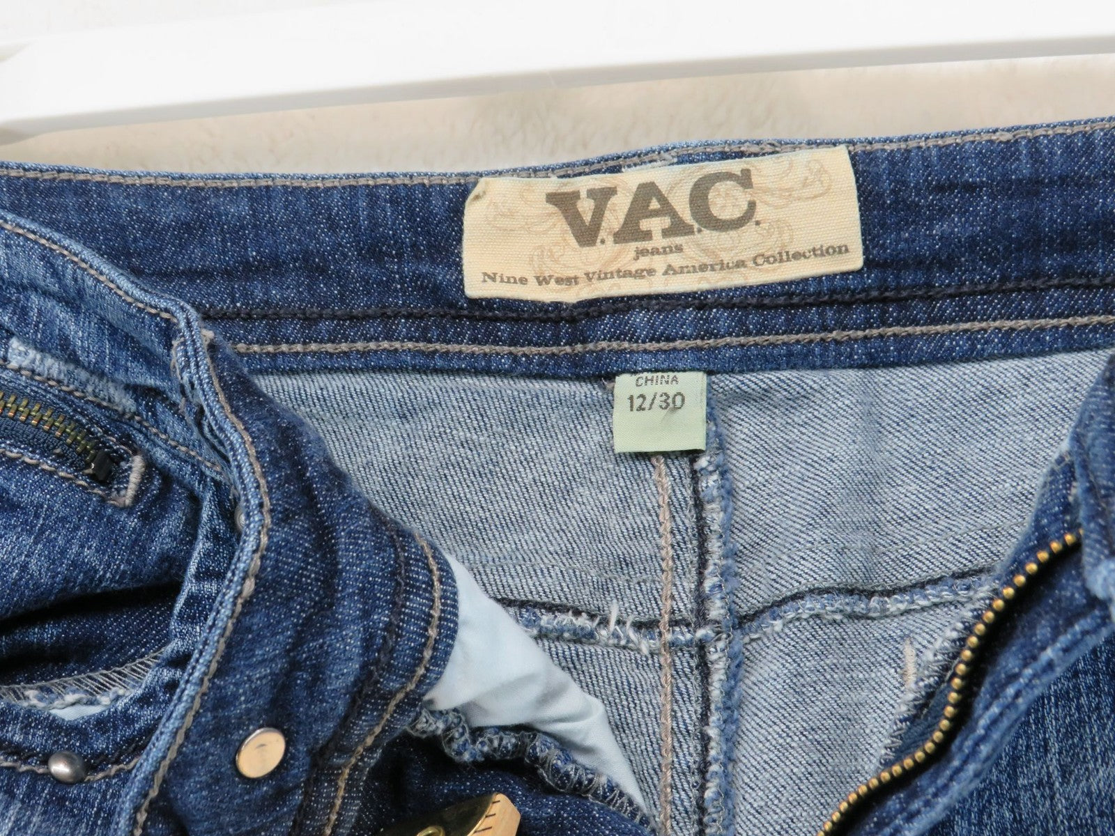 Nine West VAC Jeans - Women's 12 Straight Leg Studded Embroidered Pockets
