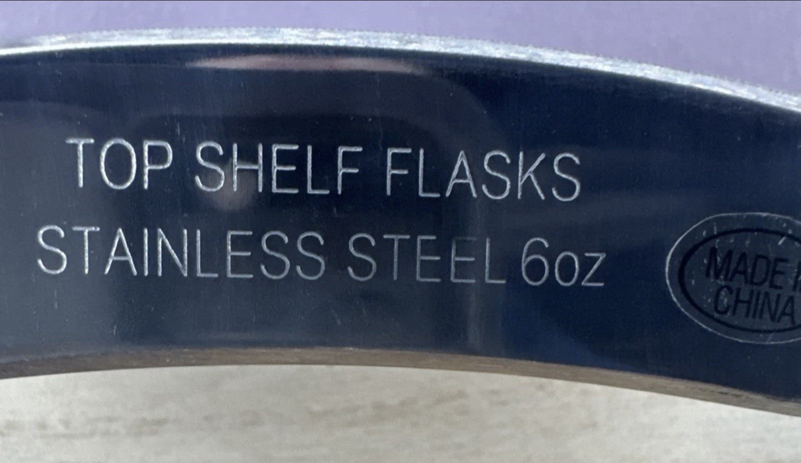 Laser Engraved Flask - 6 oz Stainless Steel  - V
