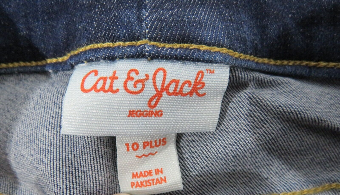 CAT & JACK Girl’s Mid-Rise Pull-On Denim Stretch Jeggings Size 10 Plus