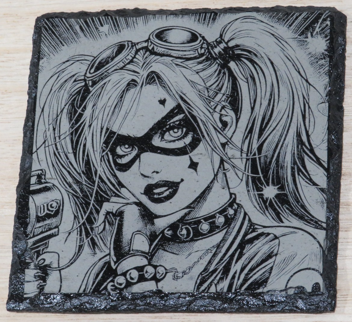 Laser Engraved Slate Coaster - HQ4