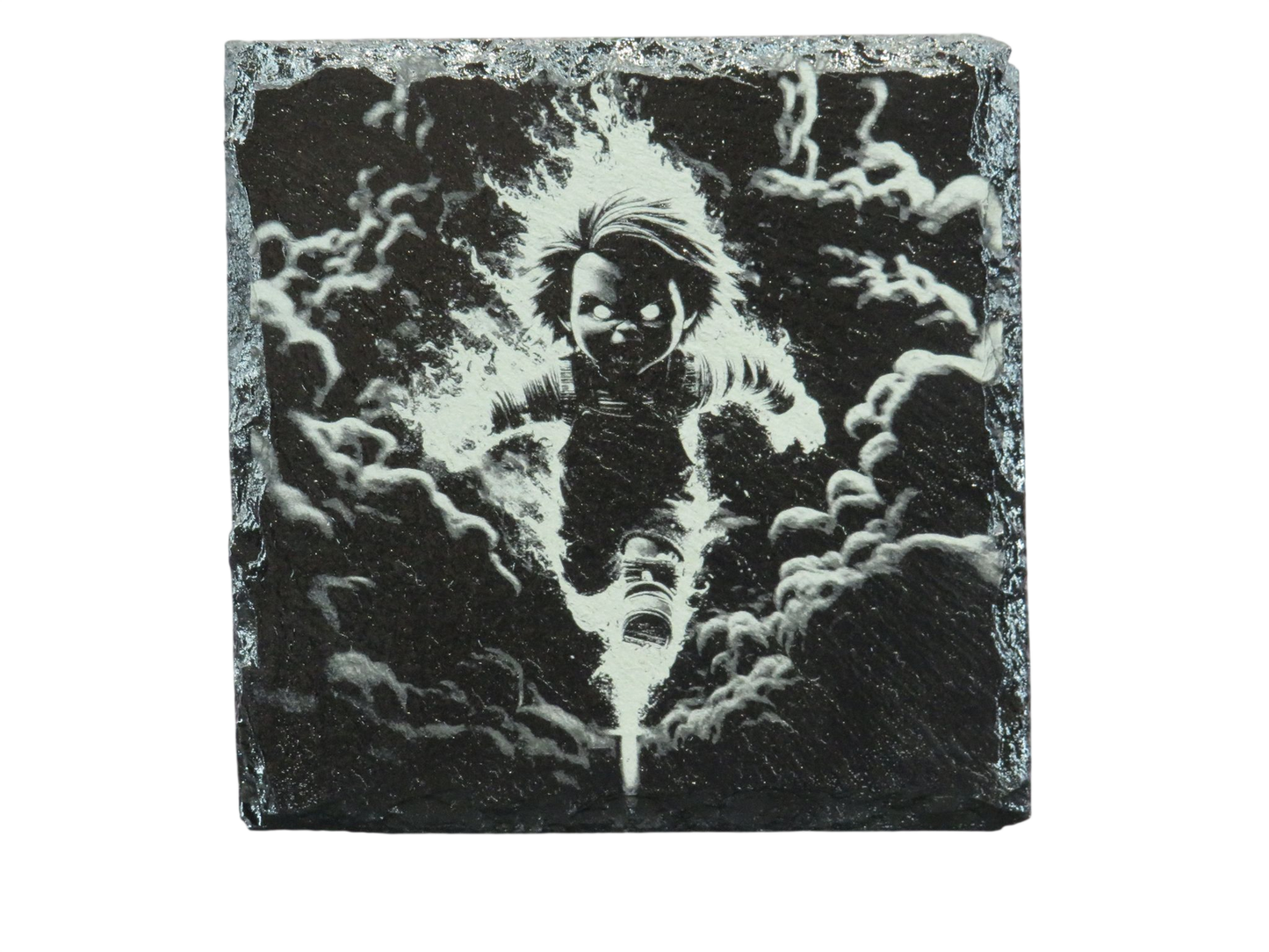 Laser Engraved Slate Coaster - CH12