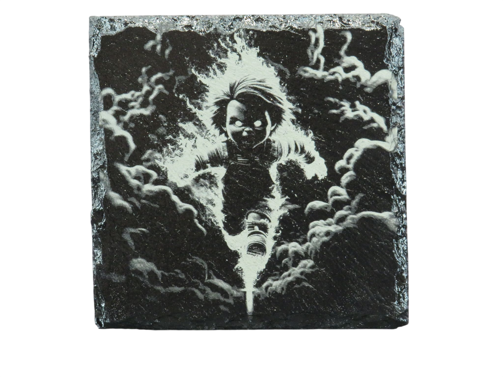 Laser Engraved Slate Coaster - CH12