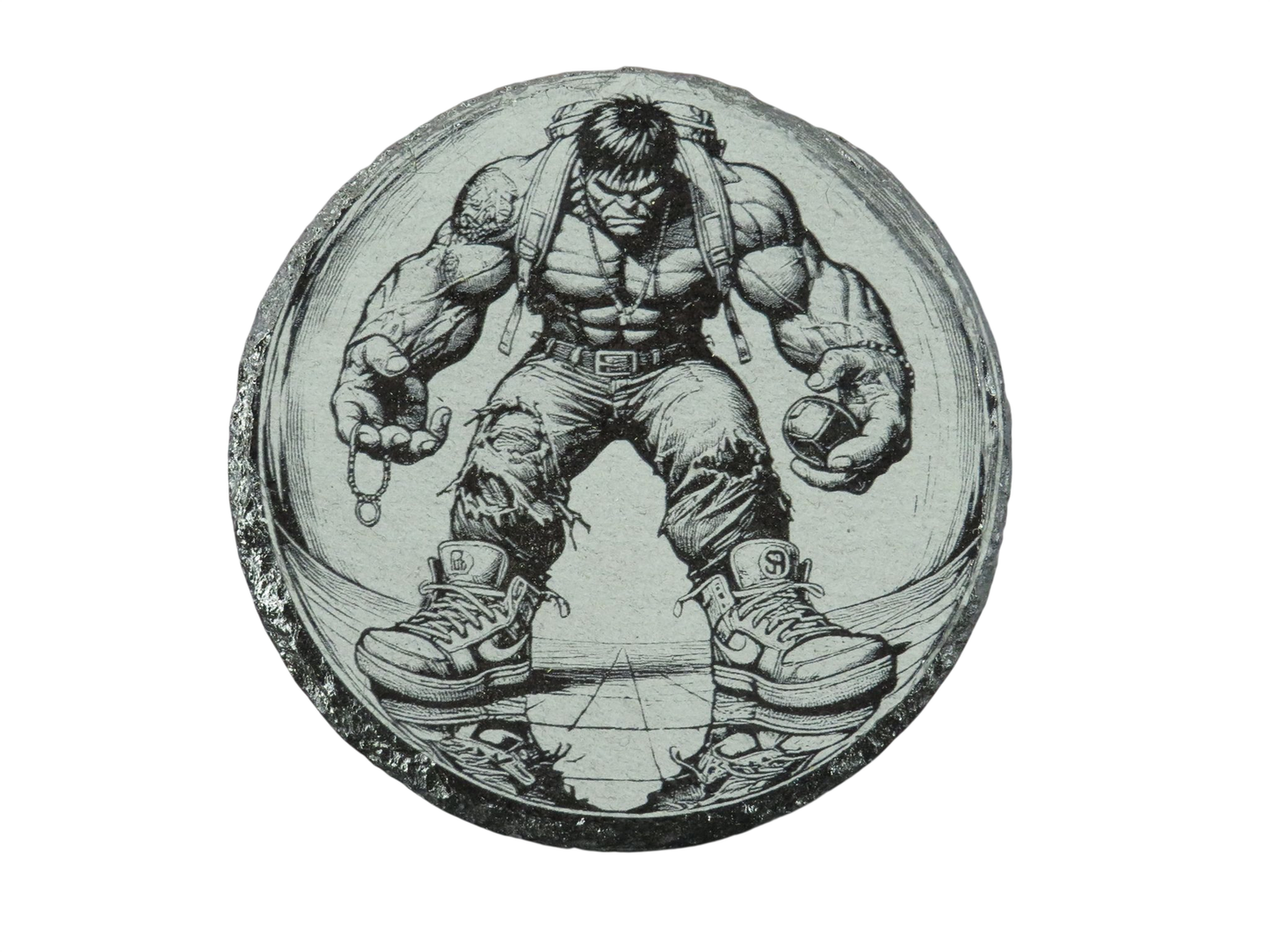 Laser Engraved Round Slate Coaster - MV2