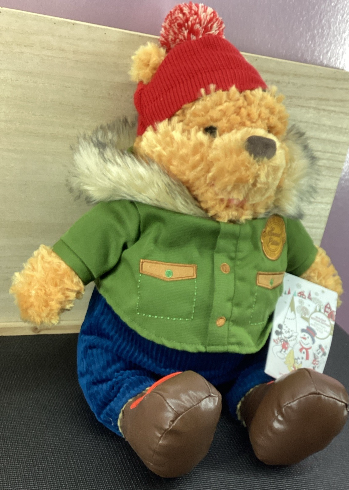 Disney Store Winnie the Pooh Christmas Plush Special Edition-Holiday-Parka