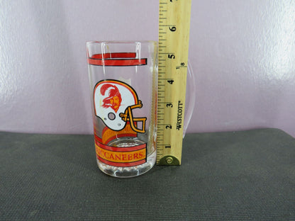 Vintage Tampa Bay Buccaneers Beer Mug Stein Tall Glass 1980s NFL