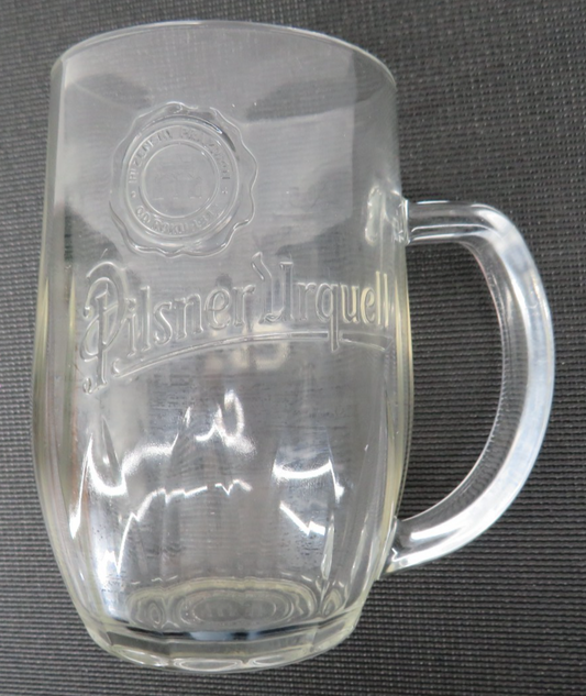 Pilsner Urquell Embossed Beer Mug Glass