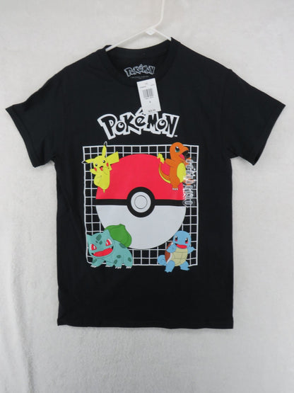 Pokemon T-Shirt - Men's Small - Pikachu Charmander Squirtle Pokeball