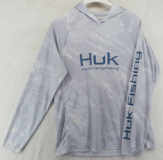 Hulk Performance Fishing Gray/white Shirt - Size Small
