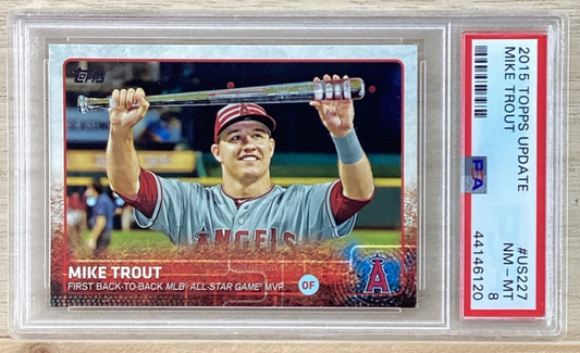 2015 Topps Update - Mike Trout #US227 - PSA 8 NM-MT