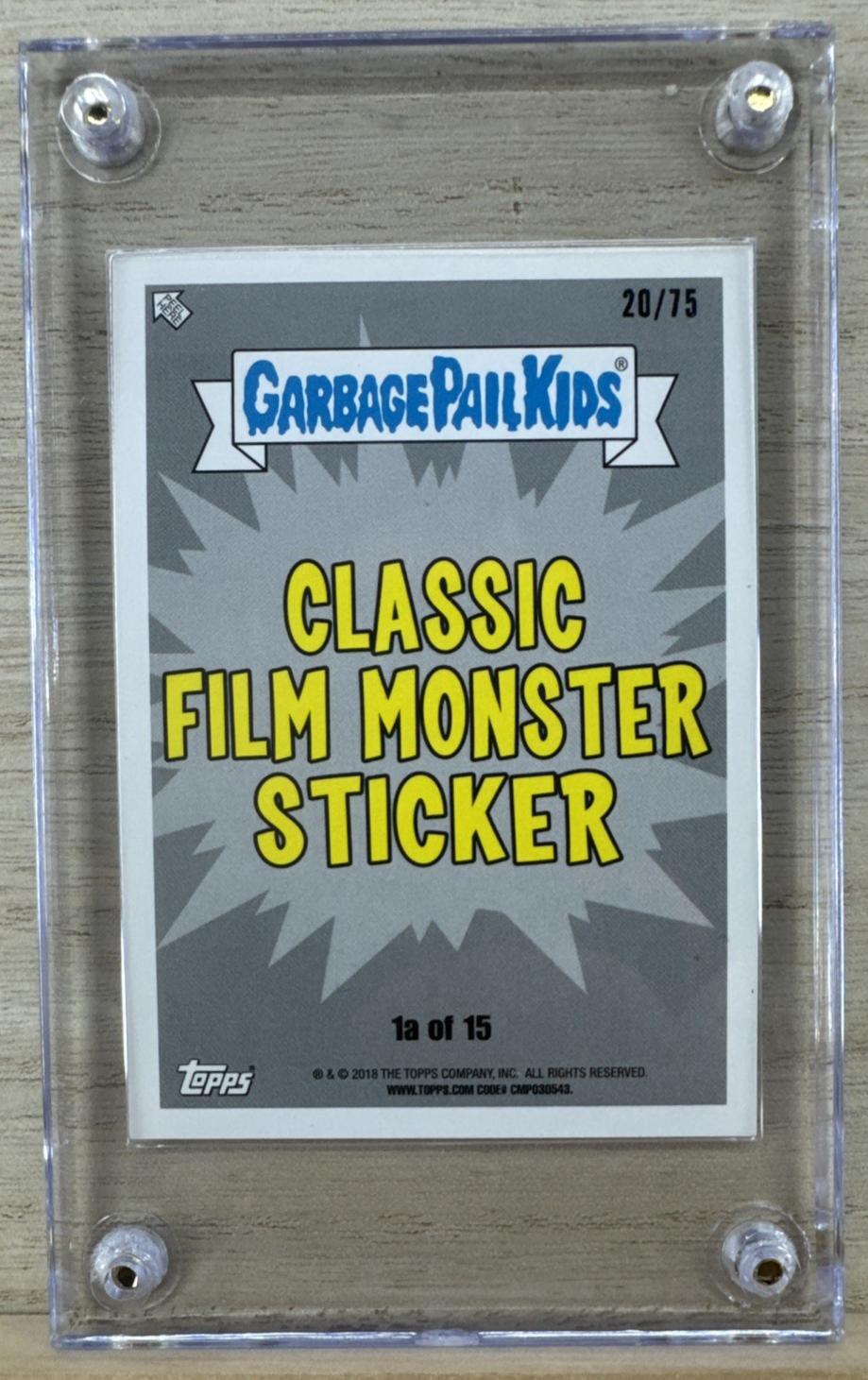 2018 Topps Garbage Pail Kids - Ross Feratu - Red 20/75