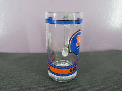 Vintage Denver Broncos Beer Mug Stein Tall Glass 1980s NFL