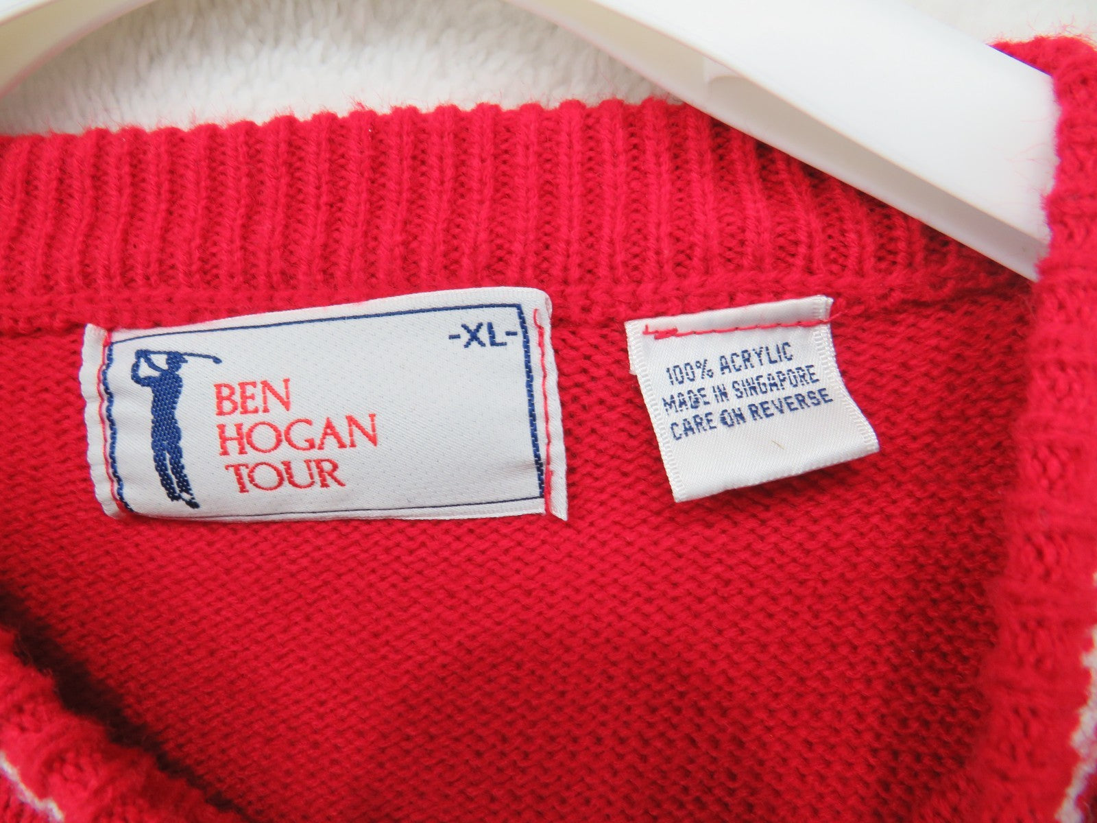 Ben Hogan Golf Tour Sweater - Men's Size X-Large - Red, White, Blue