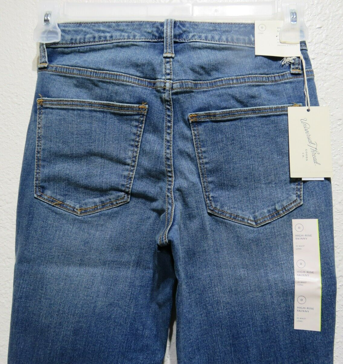 Universal Thread Women's High-Rise Skinny Jeans - Size 0 Long - Medium Blue