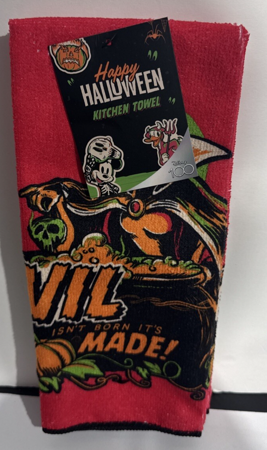 Disney Halloween Kitchen Towels - Evil Isn't Born It's Made - 2 pk