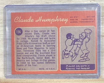 1970 Topps Football - #156 Claude Humphrey1