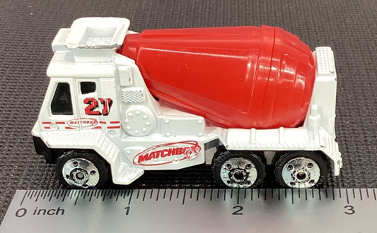 2000 Matchbox - White & Red Cement Mixer