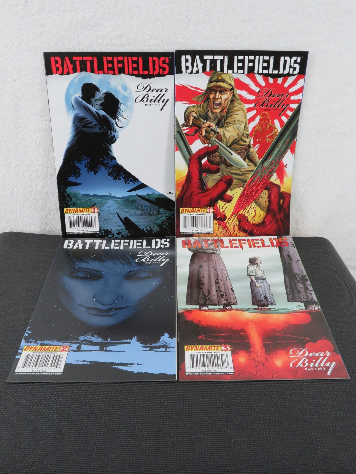 Battlefields Dear Billy #1, #2, and #3 and a variant - Dynamite Comic Books Lot1