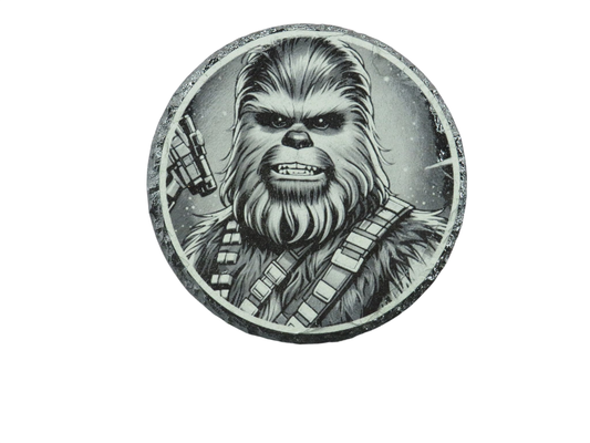 Laser Engraved Round Slate Coaster - SW1