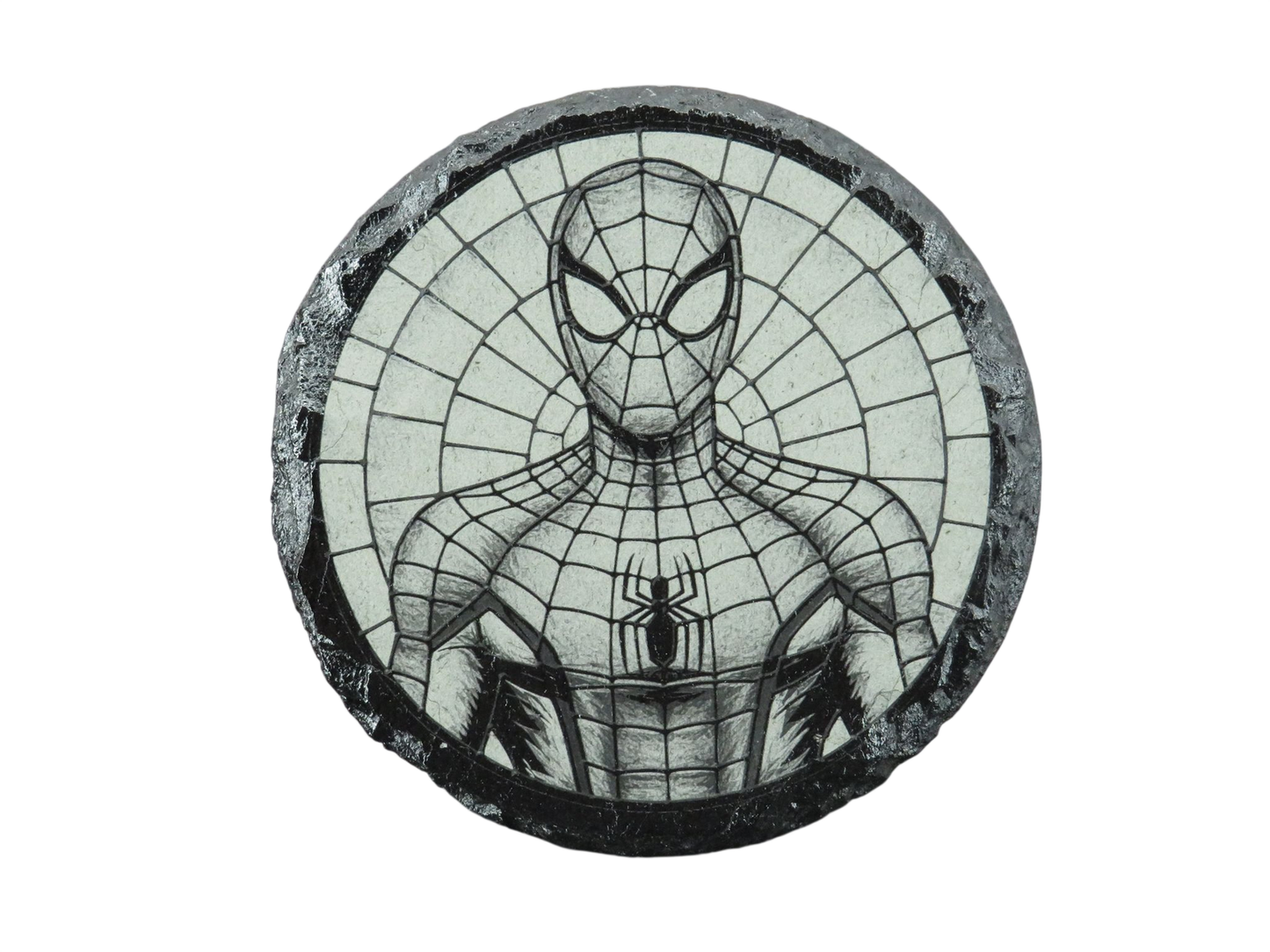 Laser Engraved Round Slate Coaster - MV5