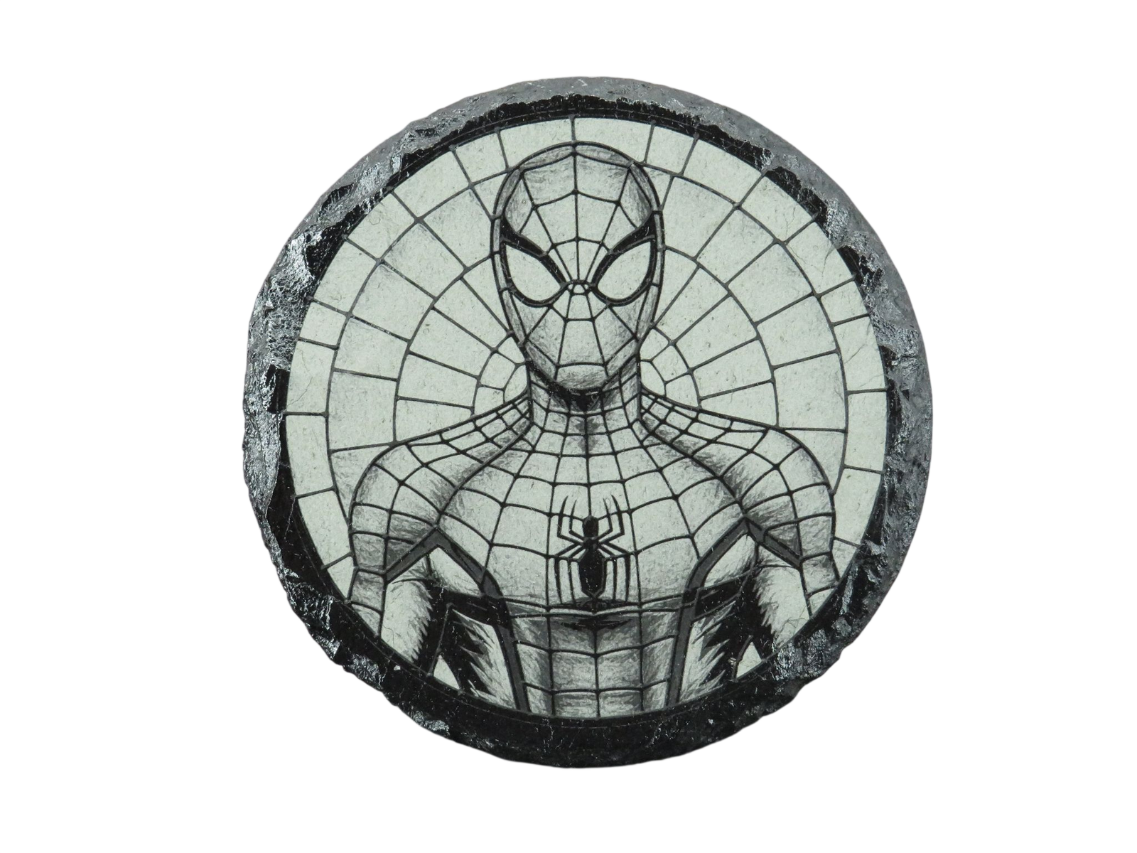 Laser Engraved Round Slate Coaster - MV5