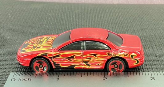 Hot Wheels Aurora Red Raptor - 1993 - Flames - Red Rims