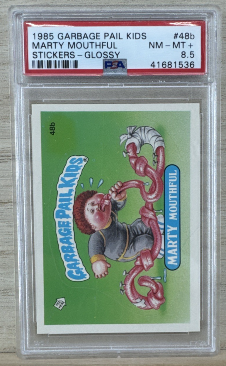 1985 Garbage Pail Kids - Marty Mouthful #48b - PSA 8.5