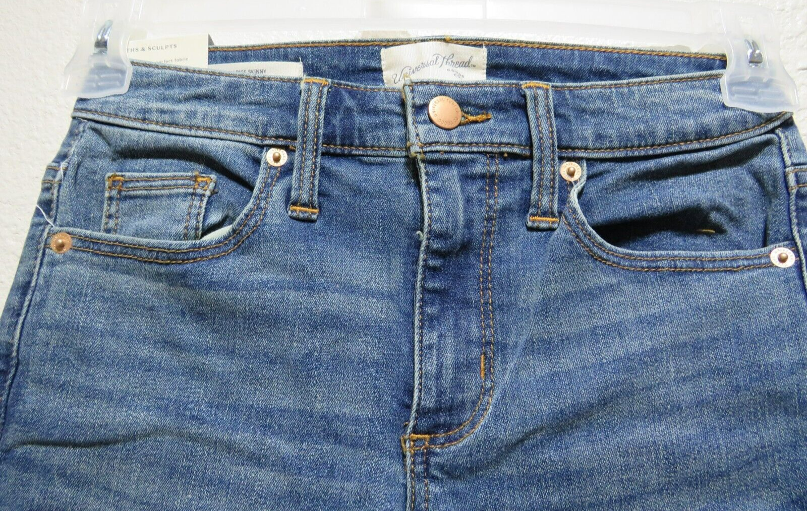 Universal Thread Women's High-Rise Skinny Jeans - Size 0 Long - Medium Blue