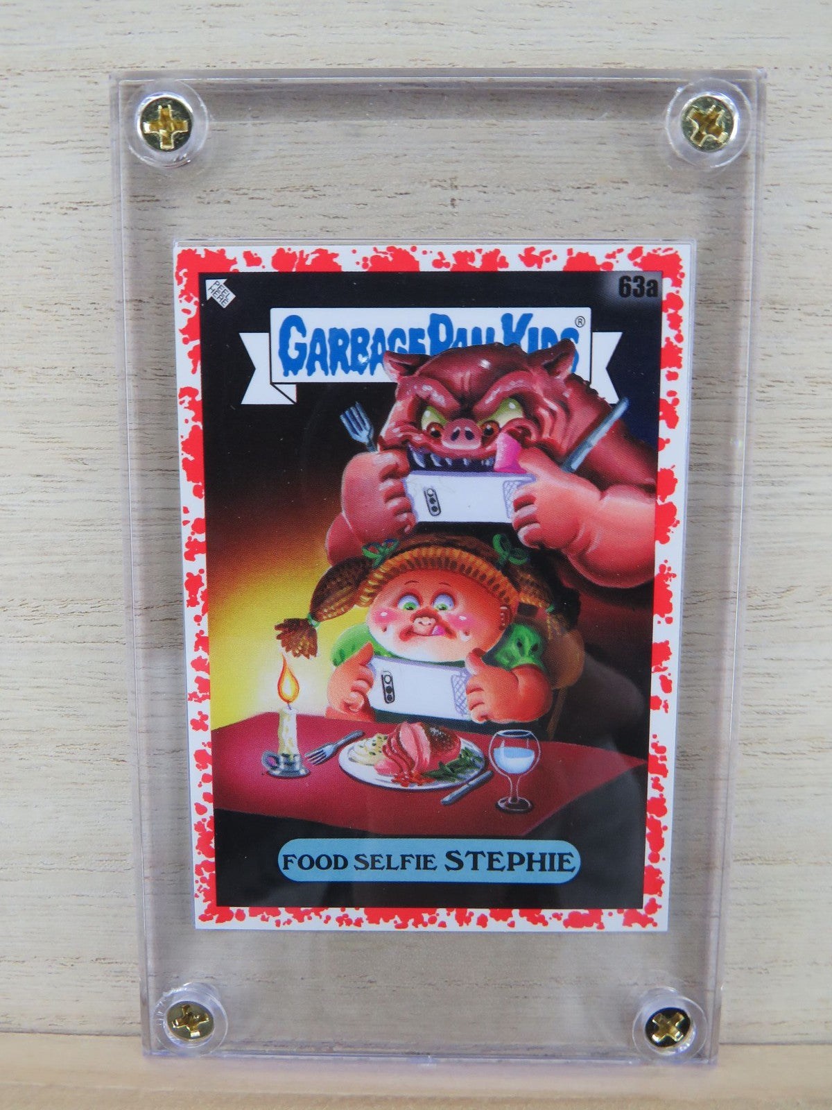 2021 Topps Garbage Pail Kids: Food Fight! - #63a Food Selfie Stephie Red 06/75
