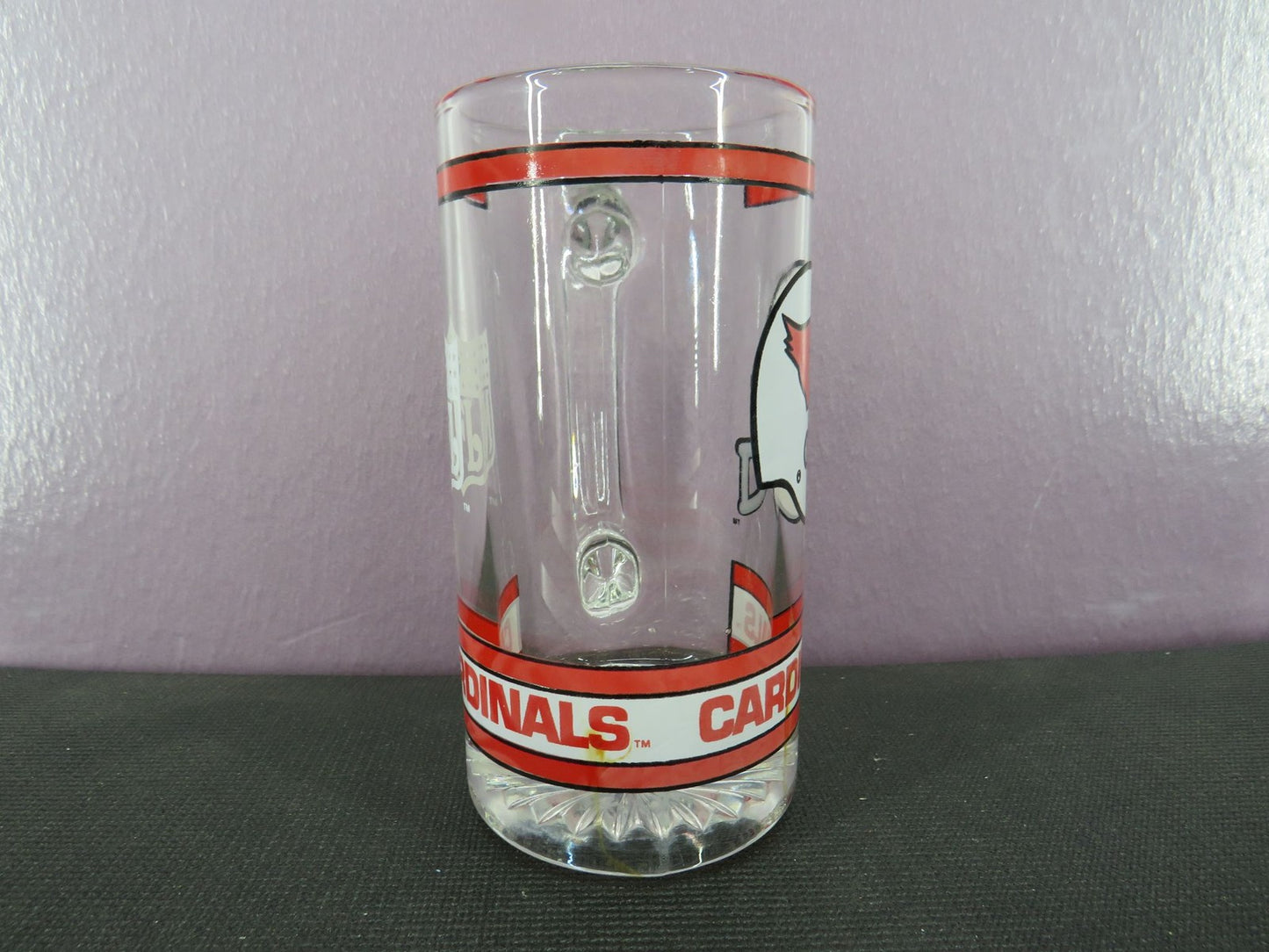 Vintage Arizona Cardinals Beer Mug Stein Tall Glass 1980s NFL