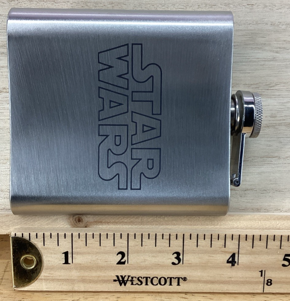 Laser Engraved Flask - 6 oz Stainless Steel - SWMF