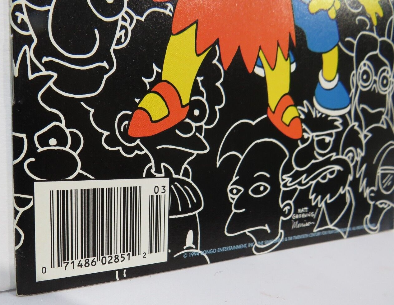 Simpsons Comics #3 1994 Double Side Flip Book Krusty Klown Bongo Comics Group