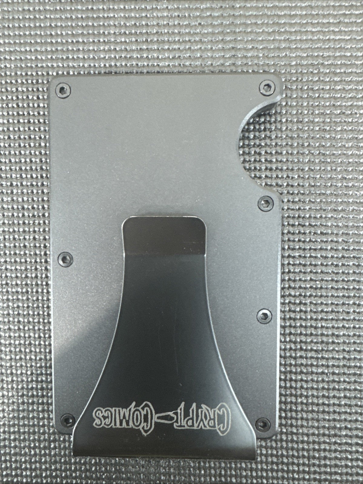 Metal Wallet - Laser Engraved ST Black - RFID Blocking