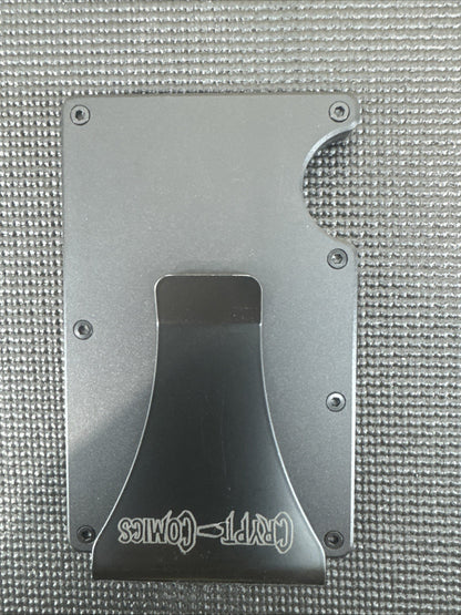 Metal Wallet - Laser Engraved ST Black - RFID Blocking