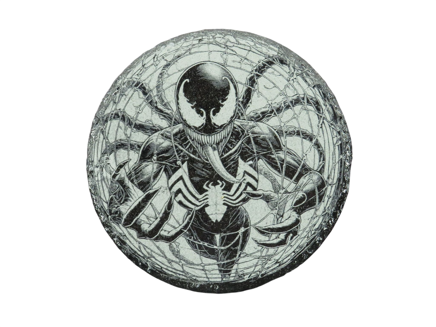 Laser Engraved Round Slate Coaster - MV3