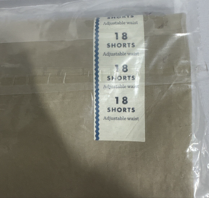 Cat & Jack Boys Flat Front Chino Uniform Shorts - Beige - Size 18