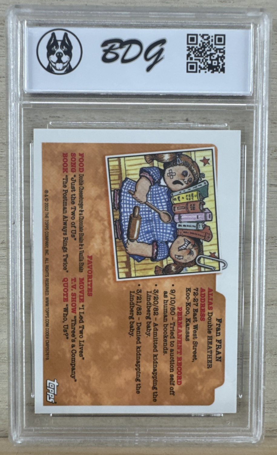 2022 Garbage Pail Kids Chrome - Meltin Milton 177a - Graded 9.5