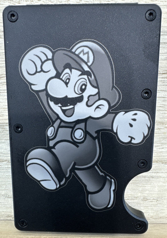 Metal Wallet - Laser Engraved - SM Black - RFID Blocking