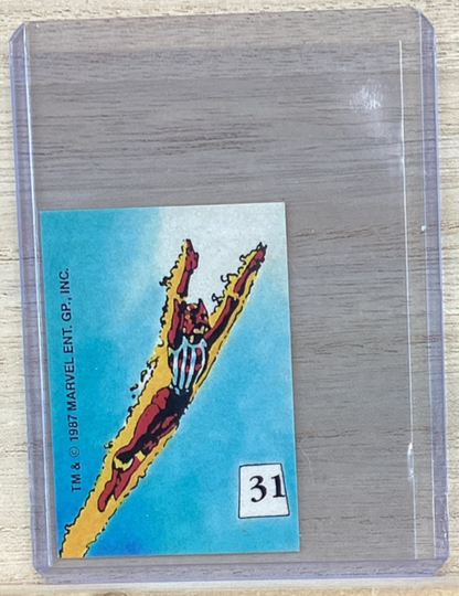 1987 Marvel Universe Stickers IV: The Mutant Hall of Fame Sunfire #31