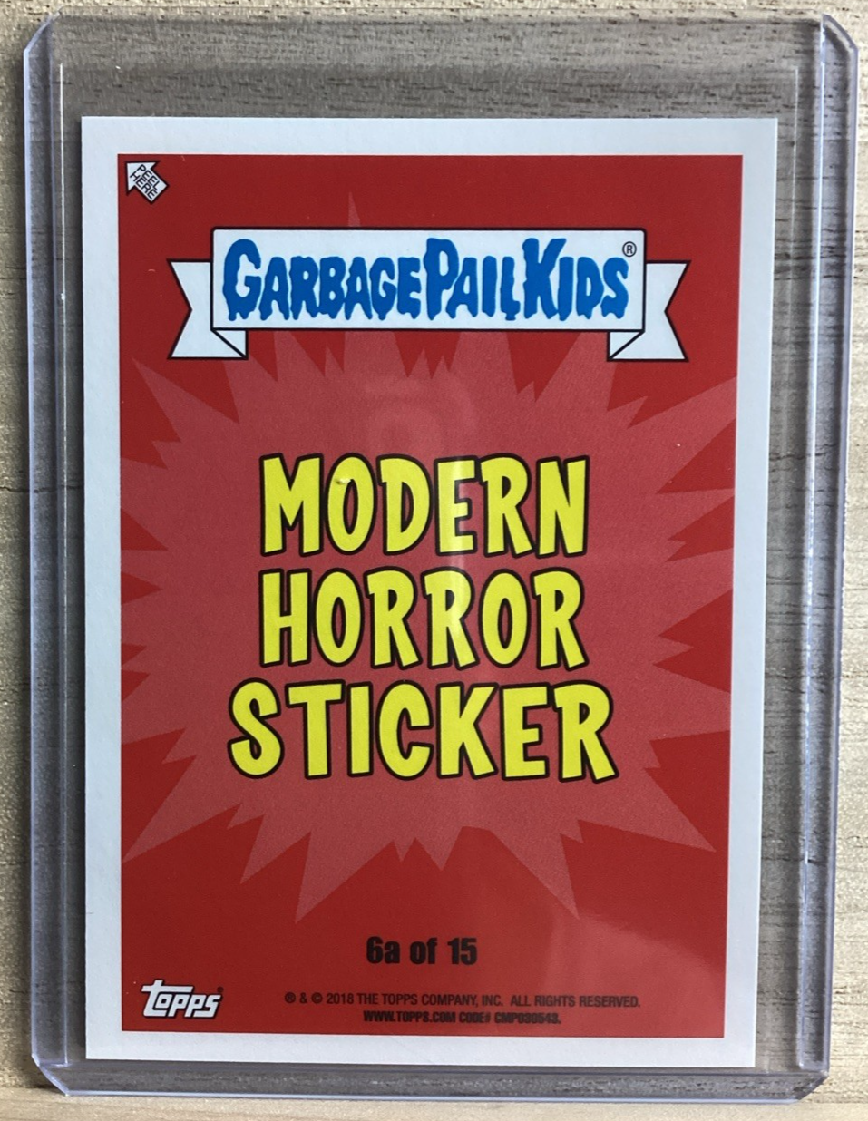 2018 Topps Garbage Pail Kids - Happy Death Dave