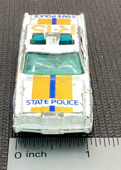 1978 Matchbox White Mercury R15 State Police Die Cast Car
