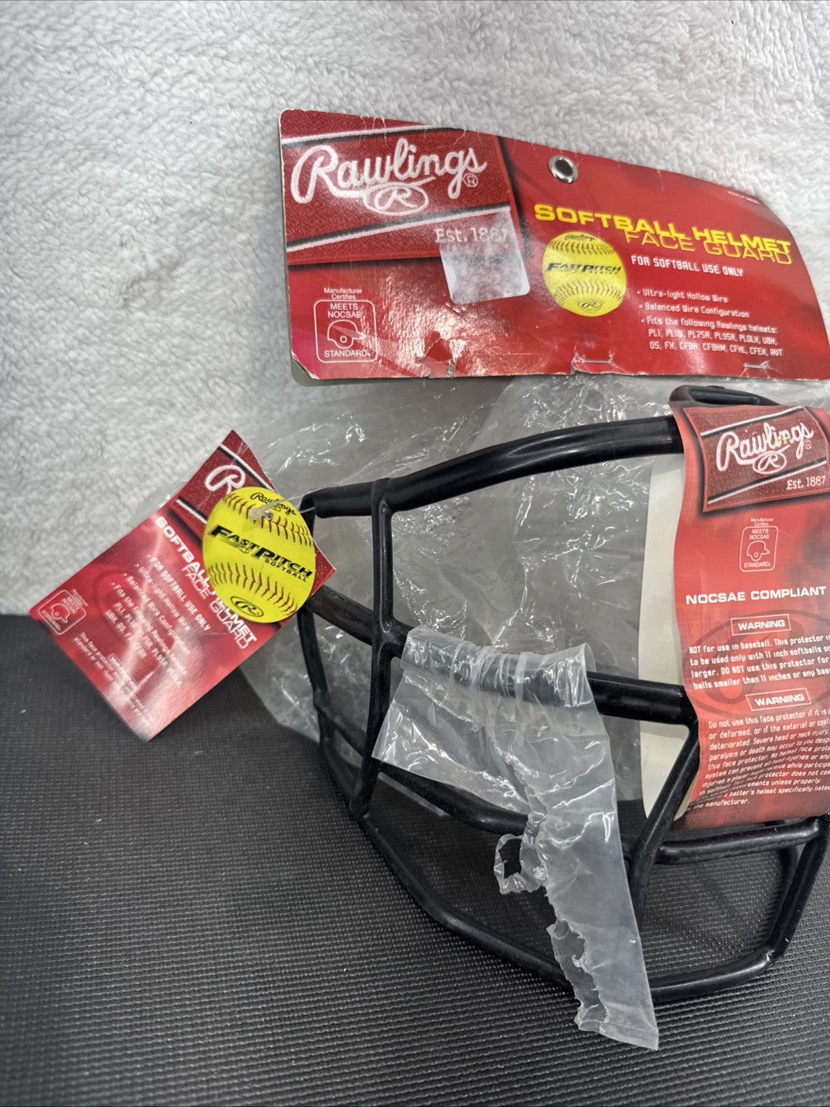 RAWLINGS SOFTBALL HELMET FACE GUARD SBRWG NOCSAE