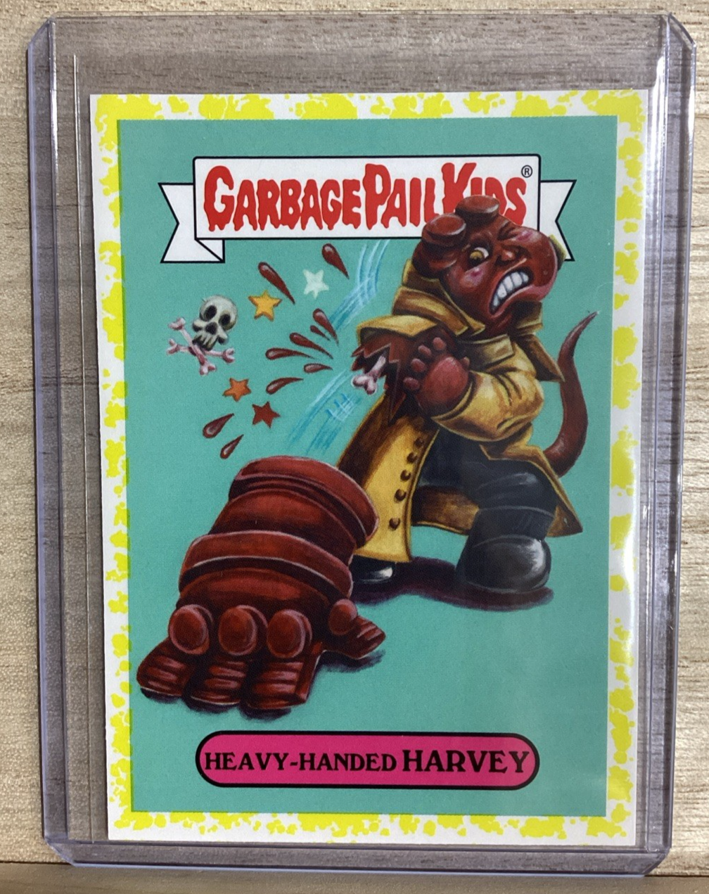 2018 Topps Garbage Pail Kids - Heavy Handed Harvey - Yellow
