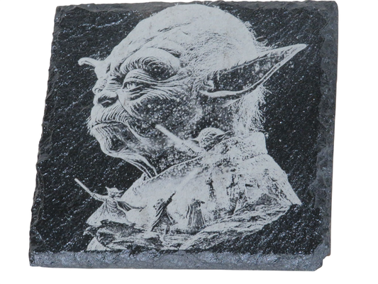 Laser Engraved Square Slate Coaster - YD