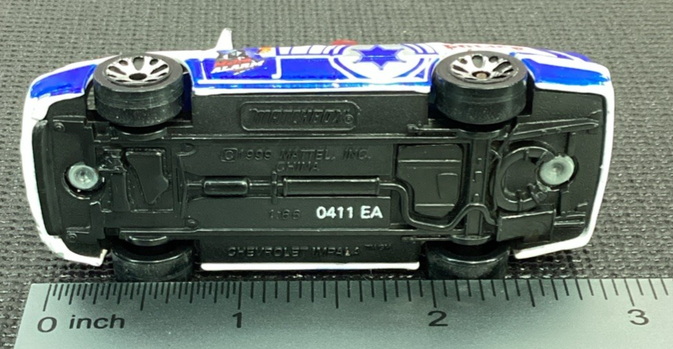 1999 Matchbox Chevrolet Impala Police Car White/Blue