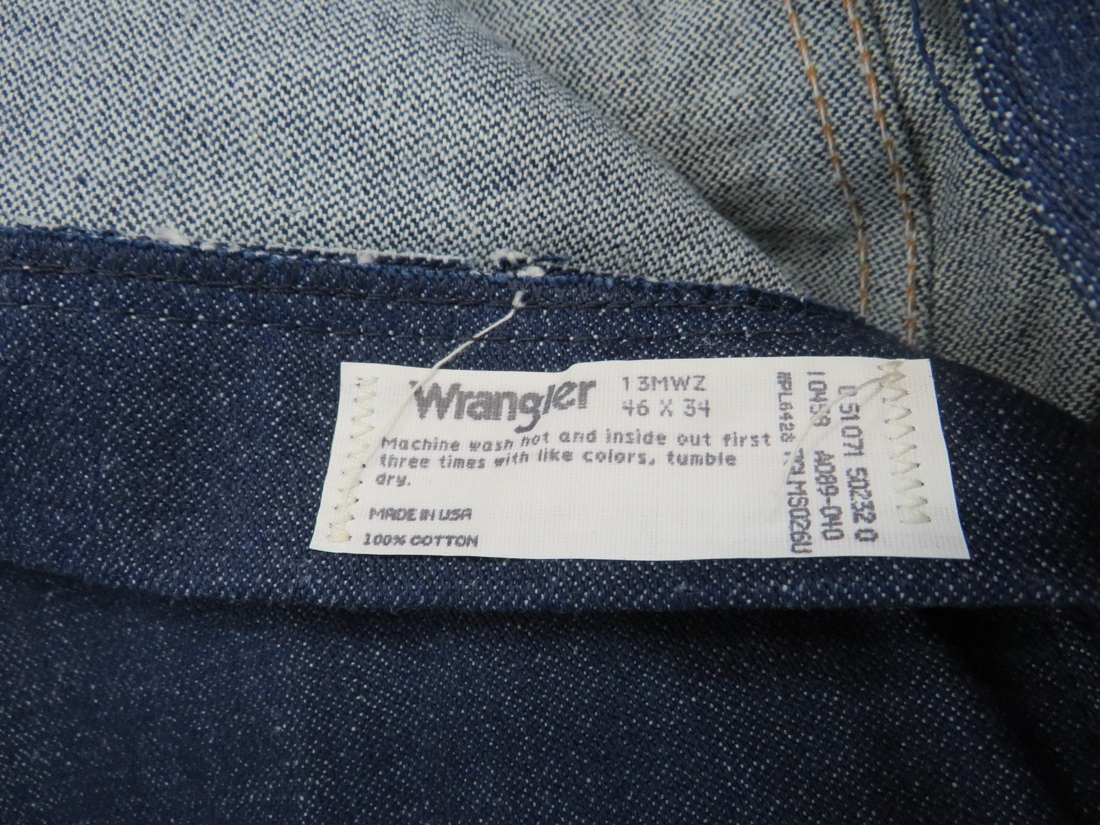 Wrangler Pro Rodeo Cowboy Cut Blue Jean 46x34 Original Fit 100% Cotton 13MWZ