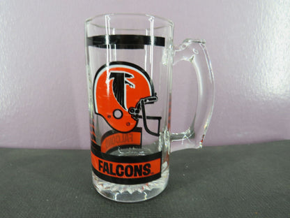 Vintage Atlanta Falcons Beer Mug Stein Tall Glass 1980s NFL