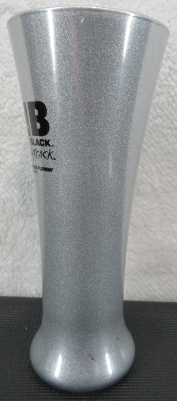 Universal Studios Silver Alloy Men In Black MIB Alien Attack Fluted Drink Glass