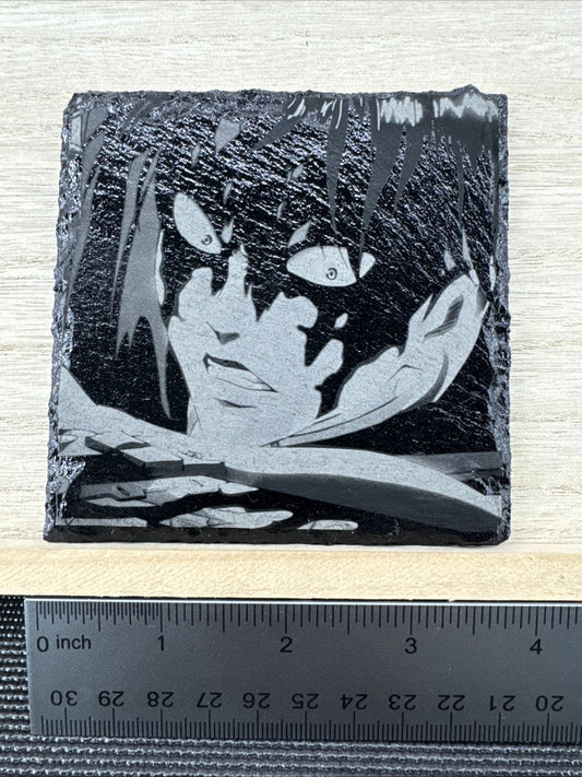 Laser Engraved Slate Coaster - AOT - Levi