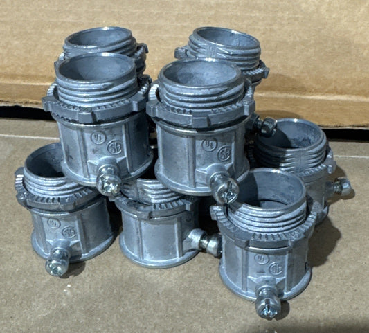 Hubbell Raco 2603 Connectors 3/4"  Set Screw Type- For EMT (Lot of 10) Zinc