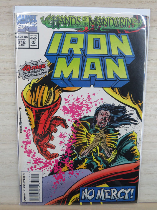 Iron Man #312 Jan - Hands of the Mandarin No Mercy! - Marvel Comic